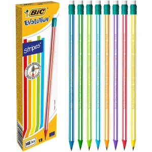 Evolution Stripes Silgili Kurşun Kalem 12'li Kutu