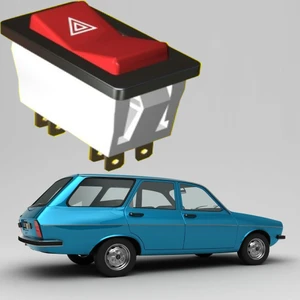 Renault 12 Dörtlü Flaşör Düğmesi