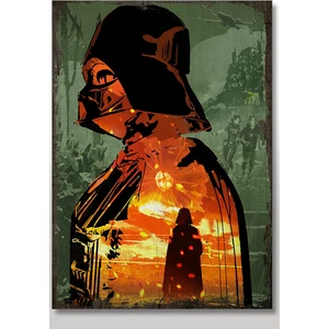 Ahşap Tablo Star Wars Darth Vader Eskitme Hediyelik Mdf Tablo