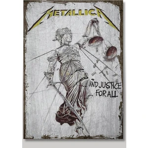 Ahşap Tablo Metallica And Justice For All Afiş Modern Mdf Tablo