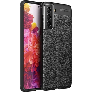 Samsung Galaxy S21 Fe Leather Tpu Silikon Kılıf - Siyah