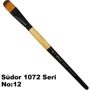 1072 Seri Kedi Dili Yağlı Boya Akrilik Boya Fırçası No 12