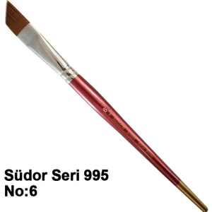 Seri 995 Yan Kesik Yağlı Boya Akrilik Boya Fırçası No 6