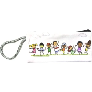 Pamuklu Ham Bez Kalemlik  10X20 cm Çocuklar Baskılı