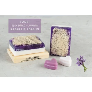 Aktürk Osmanli Sabuni Eşek Sütlü & Lavantalı Kabak Lifli 2'li Sabun 240GR