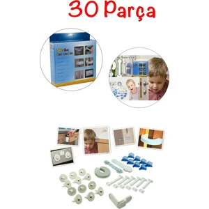 Pratik Mağazam  30 Parça Bebek Çocuk Güvenlik Seti Ev Dolap Çekmece Kilit Emniyet Aparatı