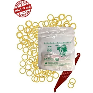 Diş Teli Lastiği (Takma Aparatı Hediyeli) - Ağız Içi Lastik 1/4 Light 2,5oz 6.4mm 100 Adet