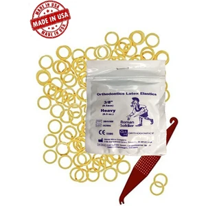 Diş Teli Lastiği (Takma Aparatı Hediyeli) - Ağız Içi Lastik 3/8 Heavy 6,5oz 9.5mm 100 Adet