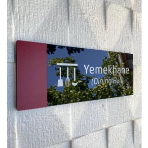 Red Line Serisi Yemekhane Yönlendirme Tabelası 24 x 9 cm
