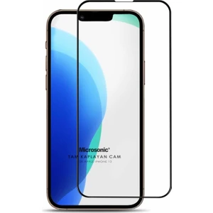 Apple iPhone 13 Tam Kaplayan Temperli Cam Ekran Koruyucu Siyah