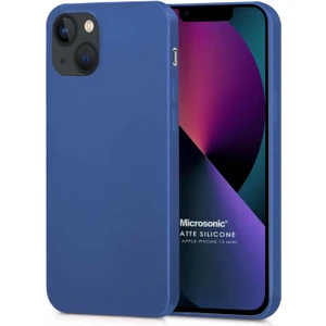 Matte Silicone Apple iPhone 13 Mini Kılıf Lacivert