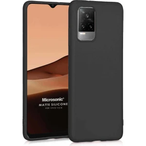 Matte Silicone Vivo V21E Kılıf Siyah