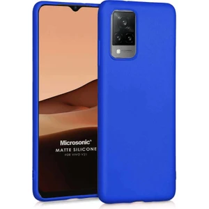 Matte Silicone Vivo V21 Kılıf Mavi