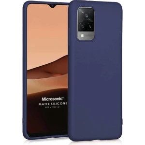 Matte Silicone Vivo V21 Kılıf Lacivert