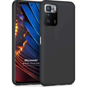 Matte Silicone Xiaomi Poco X3 Gt Kılıf Siyah