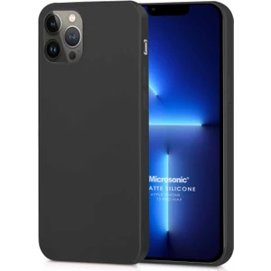Matte Silicone Apple iPhone 13 Pro Max Kılıf Siyah