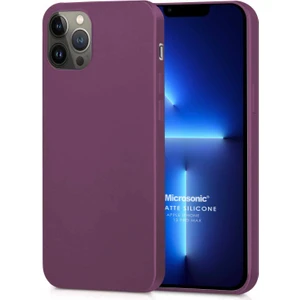 Matte Silicone Apple iPhone 13 Pro Max Kılıf Mor