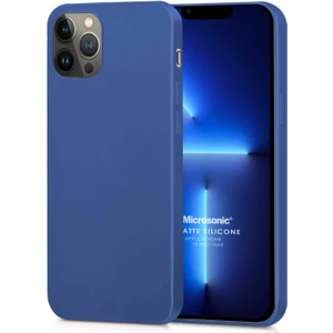 Matte Silicone Apple iPhone 13 Pro Max Kılıf Lacivert