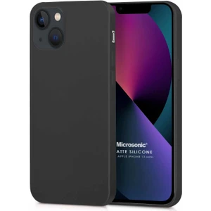 Matte Silicone Apple iPhone 13 Mini Kılıf Siyah