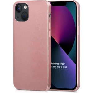 Matte Silicone Apple iPhone 13 Mini Kılıf Rose Gold