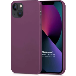 Matte Silicone Apple iPhone 13 Mini Kılıf Mor