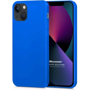 Matte Silicone Apple iPhone 13 Mini Kılıf Mavi