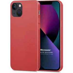 Matte Silicone Apple iPhone 13 Mini Kılıf Kırmızı