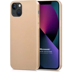 Matte Silicone Apple iPhone 13 Mini Kılıf Gold