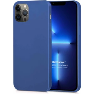 Matte Silicone Apple iPhone 13 Pro Kılıf Lacivert