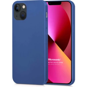 Matte Silicone Apple iPhone 13 Kılıf Lacivert