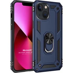 Apple iPhone 13 Kılıf Military Ring Holder Lacivert