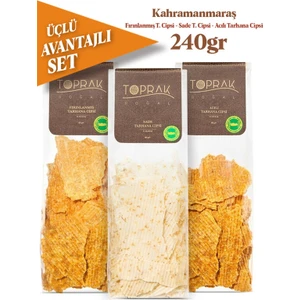 Toprak Doğal Tarhana Cips Ekonomik 3'lü Set