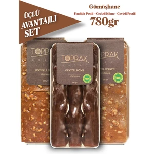 Toprak Doğal Pestil & Köme Ekonomik Set 2 Cevizli Pestil - Cevizli Köme - Fındıklı Pestil