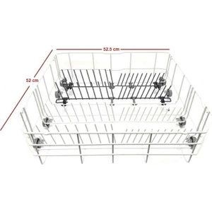 6242 Hy  Bulaşık Makinesi  Alt Sepeti Katlanır Model Beyaz Renk Orjiinal Ürün Kırılmaz Teker Sepet