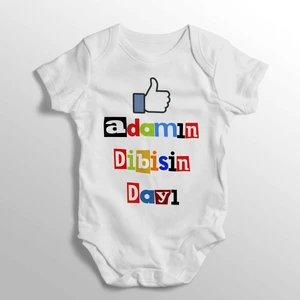 Adamın Dibisin Dayı Yazılı Baskılı Bebek Zıbın