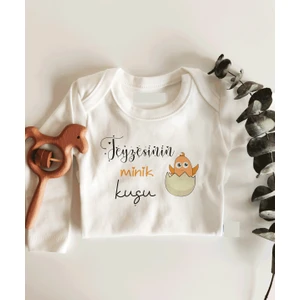 Teyzesinin Minik Kuşu Uzun Kol Çıtçıtlı Organik Bebek Body