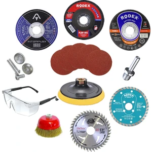 18 Parça Spiral Taşlama Cırt Zımpara Inox Metal Kesici Flap Disk Seti