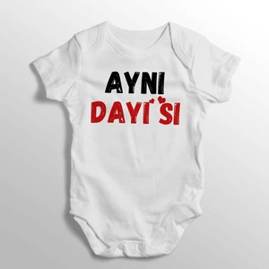 Aynı Dayısı Yazılı Baskılı Bebek Zıbını