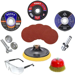 16 Parça Spiral Taşlama Cırt Zımpara Inox Metal Kesici Flap Disk Seti