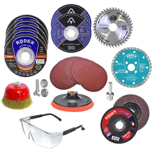 34 Parça Spiral Avuç İçi Taşlama Cırt Zımpara Ahşap İnox Metal Mermer Kesici Kesme Flap Disk 115 mm