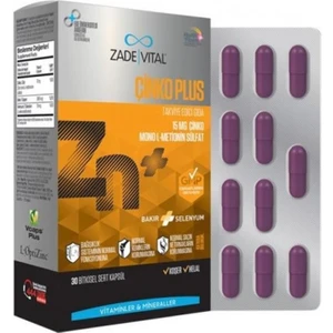 Zade Vital Çinko Plus Takviye Edici Gıda 30 Kapsül