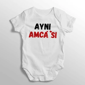 Aynı Amcası Yazılı Baskılı Bebek Zıbını