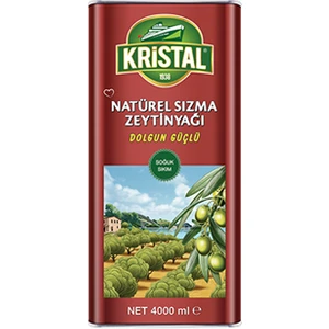 Dolgun Güçlü Naturel Sızma Zeytinyağı Teneke Kutu 4 Lt