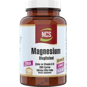 Zma Magnesium Bisglisinat Çinko Folic Acid Vitamin B 6 180 Tablet
