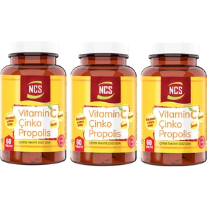 Vitamin C & D Çinko Propolis Quercetin 60 Tablet 3 Kutu