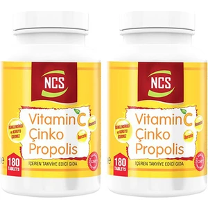 Vitamin C-D Çinko Propolis Quercetin 180 Tablet 2 Kutu