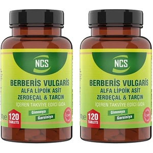 Berberis Vulgaris Alfa Lipoik Asit Zerdeçal 120 Tablet 2 Kutu