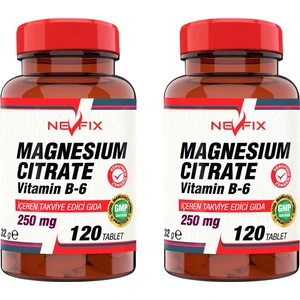 Magnesıum Cıtrate Vitamin B-6 120 Tablet 2 Kutu