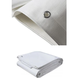 3X10 Metre Beyaz Ebatlı Pvc Branda Hazır Çadır Gölgelik Su Geçirmez Tente Koruyucu Koruma Örtü Kapsüllü