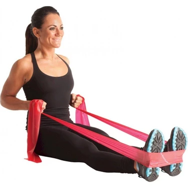 Maxi Pilates & Yoga Egzersiz Bandı , Theraband Kırmızı Renk(Hafif) 1.5